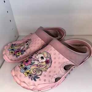 Kids Pink Unicorn Garden Clog Shoes Size 1